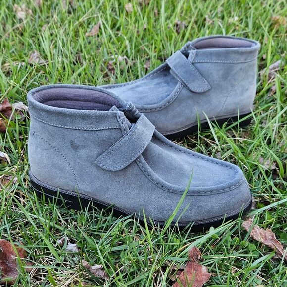 Haband Other - NWOT Haband Casual Joe Gray Suede Leather Moccasin Boots Size 8.5